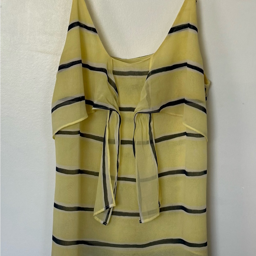 Cabi Rivera Lights Knot Cami - Stripes Yellow, Blue #5207